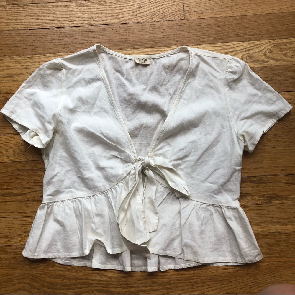 Brandy Melville Tie Front crop top